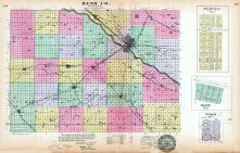Reno County, Plevna, Kent, Elmer, Kansas State Atlas 1887